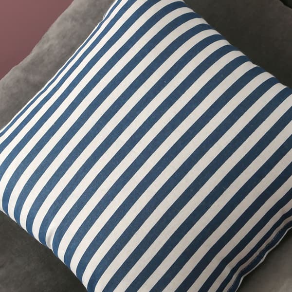 Blåstribet linnedpudebetræk 45x45 til sofa hjemmeindretning nordisk stil