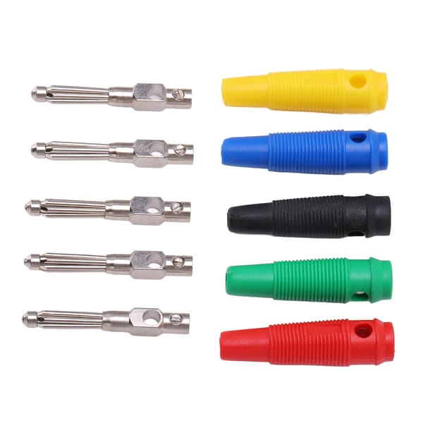10-pak 4 mm 7-bens bananstik, 1000V 32A stabelbart hanstik, blød kappe, lydkabel
