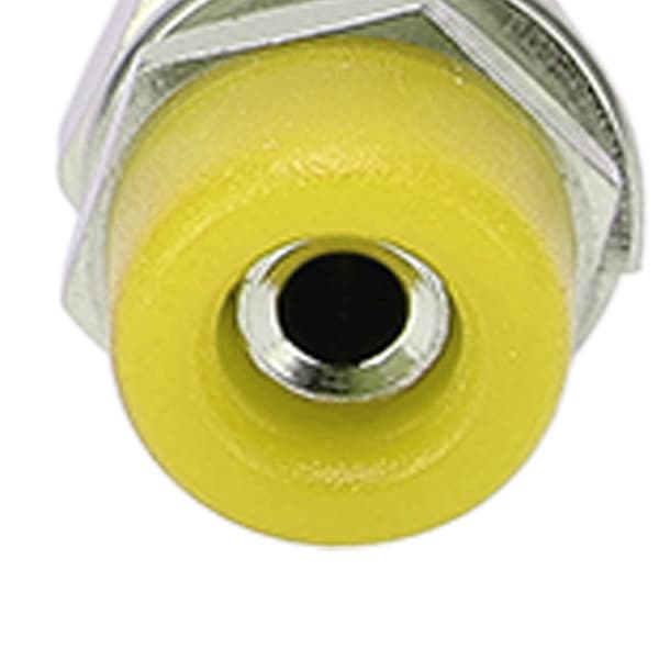 10 stk. 2 mm nikkel bananstik hunstik, panelmonteringsklemme, gul