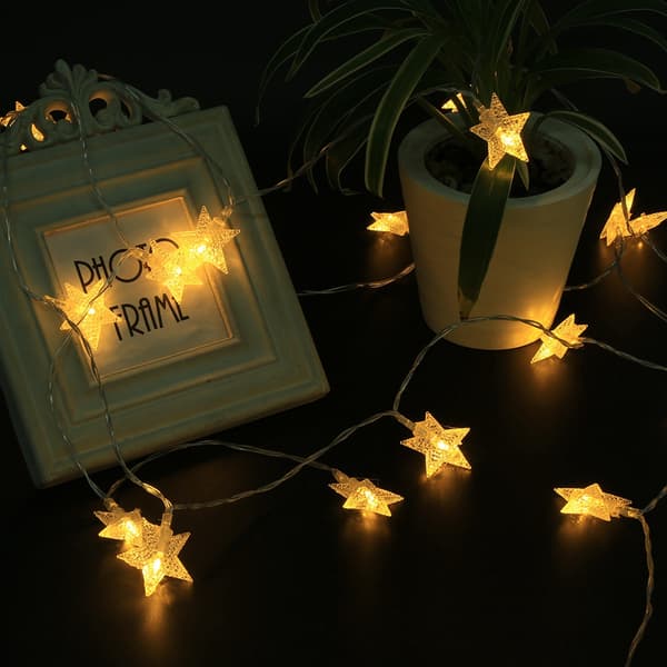 Batteridrivna LED-stjärnljusslingor 6m 40-pack Ejoyous Fairy Decor