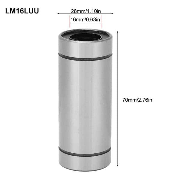 Linjärt kullager i stål, precisionsglid för CNC-maskiner LM16LUU 1 st