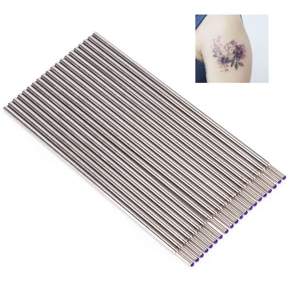 20 st/låda tatueringshudmarkörpennkärnor Microblading Markeringspenna Påfyllningstillbehör Blå