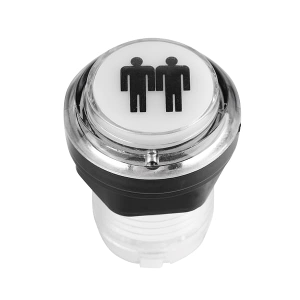 2 st LED-belysta 1P & 2P Startspelar-knappar DIY-kit för arkadspel