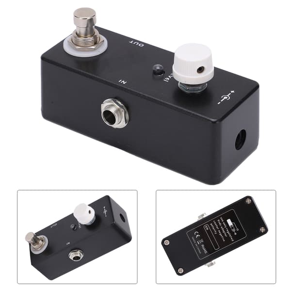 Elgitarr Volymeffektpedal Knoppkontroll Dämpare med True Bypass Stämtillbehör 20mA