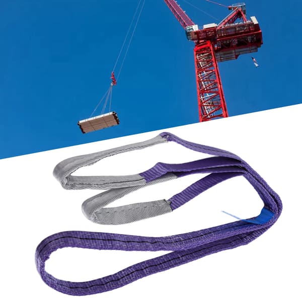 Litteä nostoliina 1T polyesterihihna raskas hihna 4M kuljetukseen