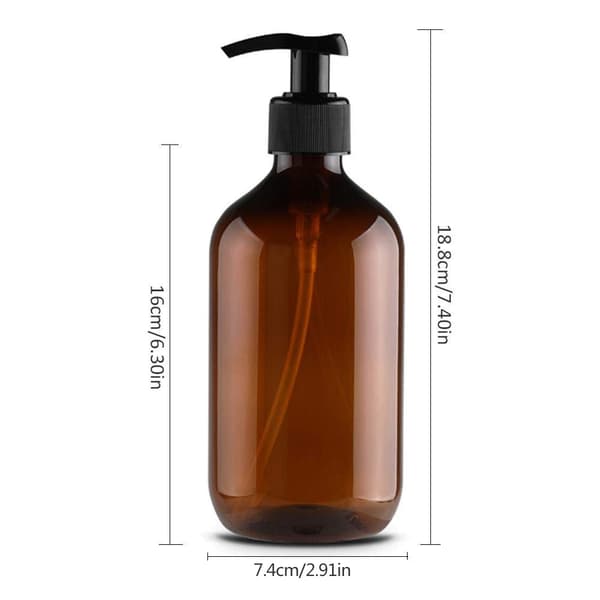 2-pack 500 ml påfyllningsbara plastpumpflaskor för badrum, kök, handtvål, lotion, schampo