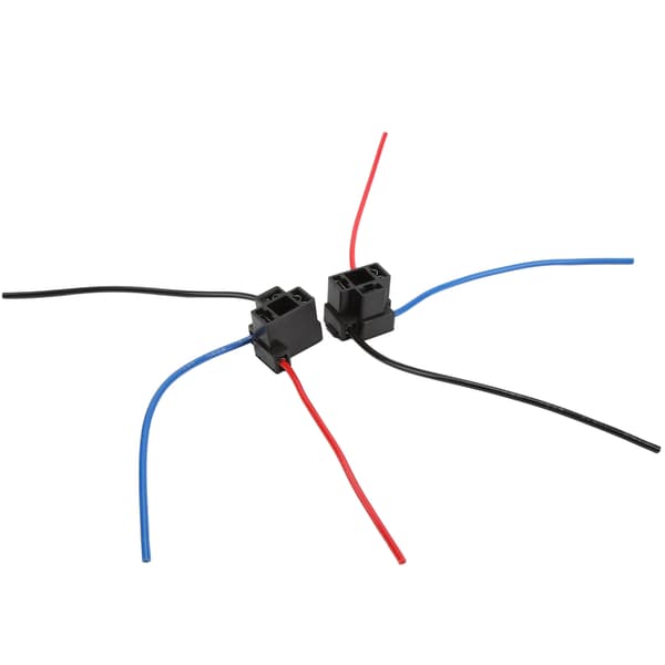 2 stk. H4 Forlygteforbindere 4 Sorte Ledningsnet med Ledninger til Auto & Industrimaskiner