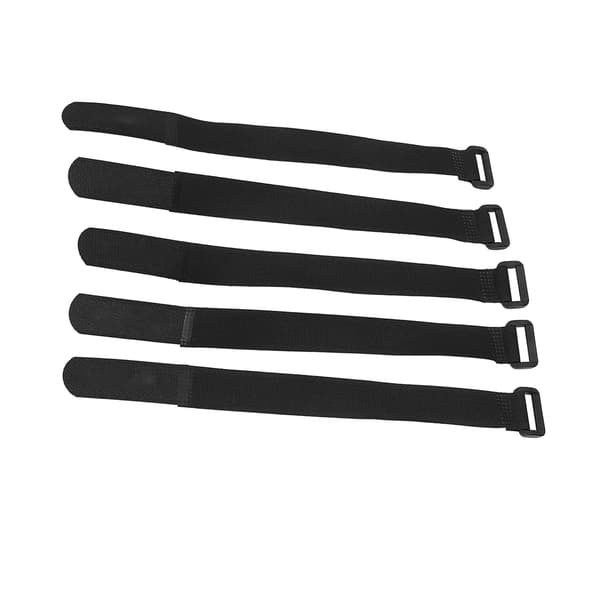 Nylon cykelstyrremme, sort, 5-pak sæt