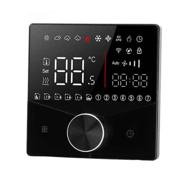 Smart Termostatknap Sort LCD-display Digital Controller til Sauna Gulvvarme