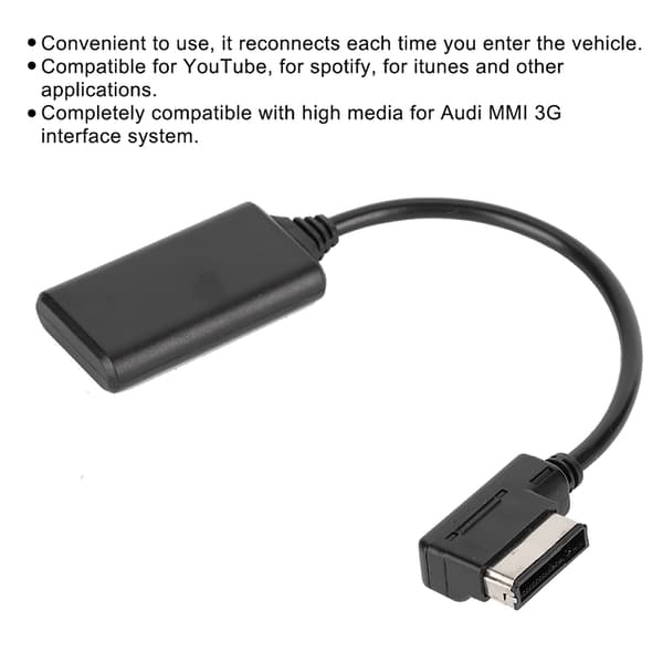 Bluetooth5.0 AUX musikgränssnittsadapter ljudkabel passar för AMI MMI MDI