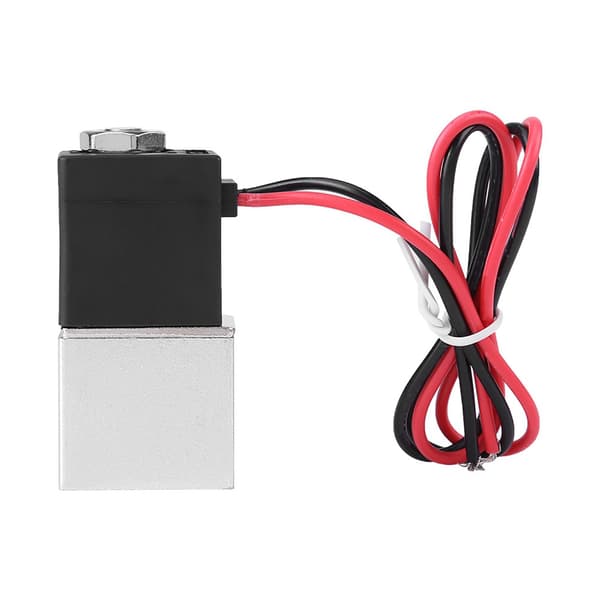 12V DC 1/4\" 2-vägs NC Pneumatisk Magnetventil, Aluminium Luftkontroll, 2-pack