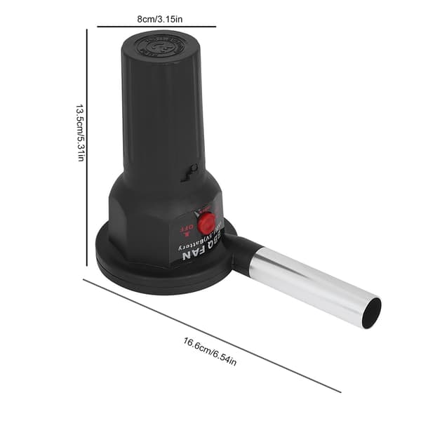 5V Bärbar BBQ-fläkt med USB-kabel för utomhusmatlagning