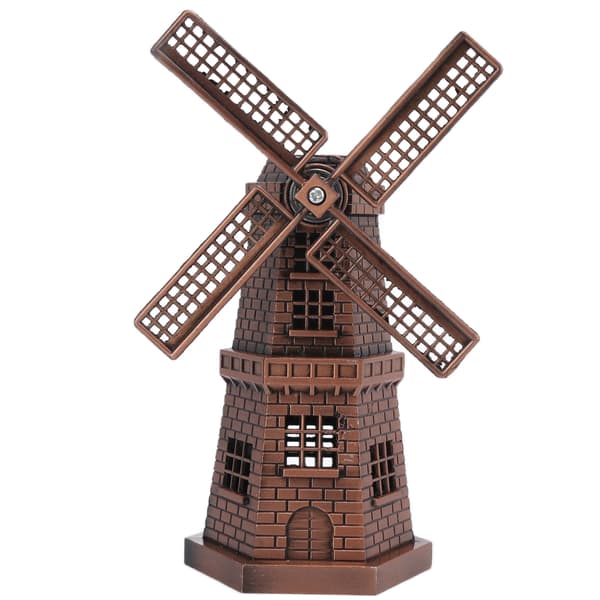 Vindmølleindretning Retro Stil Rød Bronze Mini Håndværkspynt til Bar Restaurant
