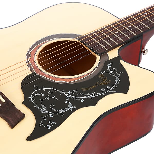 2-pak selvklæbende pickguard, reservedele til 41-tommer folkeguitar ridseplade (sort)