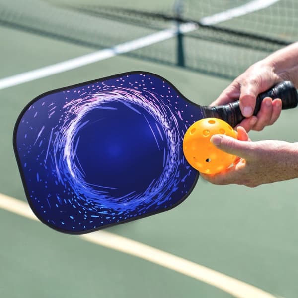 Dubbelpack kolfiberkomposit pickleballracketar med bollar, utomhus strandracketkit unisex