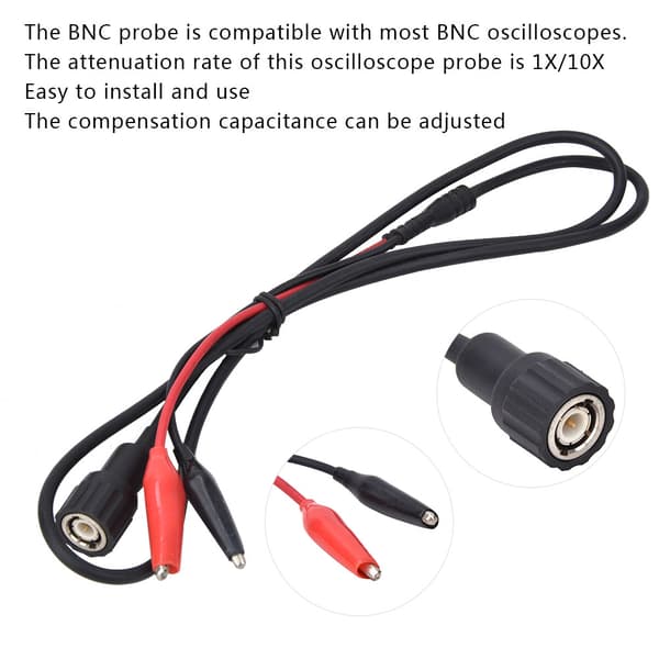 10X dæmpning oscilloskop probe BNC til klips, 100MHz, EU Standard