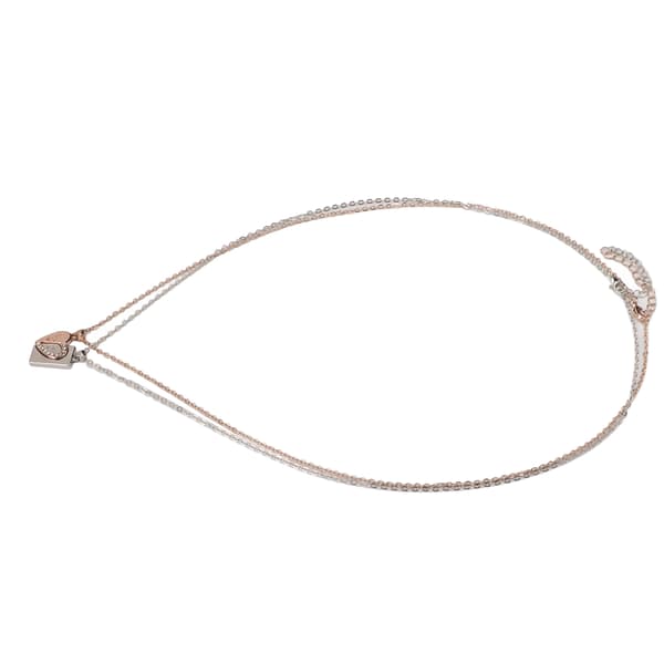 2 stk. magnetisk hjertehalskæde legering par matchende sæt hans hendes rosa sølv 340 mm