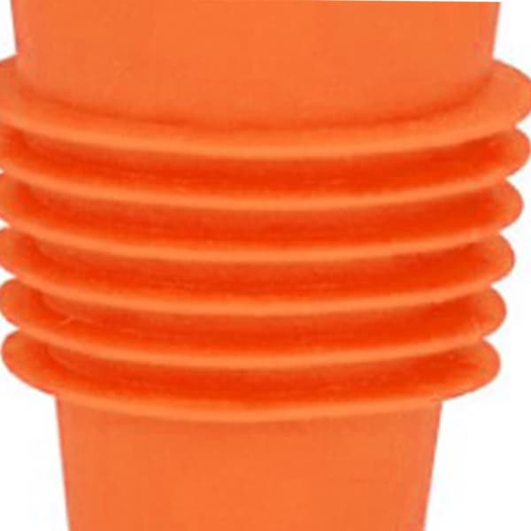 Fødevaregodkendte silikone vinpropper, rustfrit stål, 6,1x2,35 cm, genanvendelige dekorative propper til flasker, orange