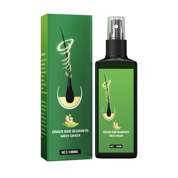 Ingefära Hårväxtserum Spray Hårväxtvätska Förhindra Håravfall Återväxt Närande Ingefäraspray