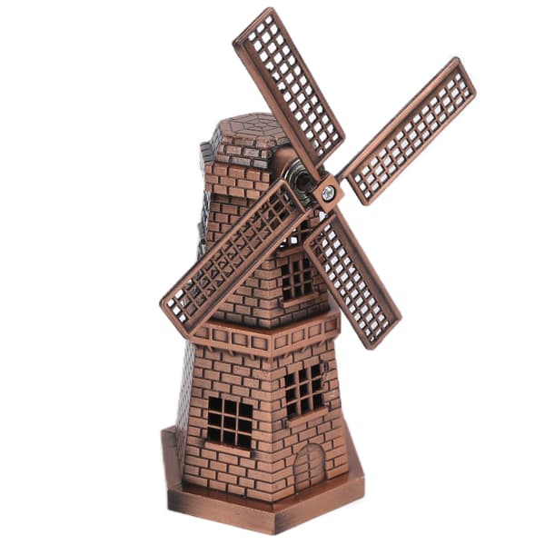 Vindmølleindretning Retro Stil Rød Bronze Mini Håndværkspynt til Bar Restaurant