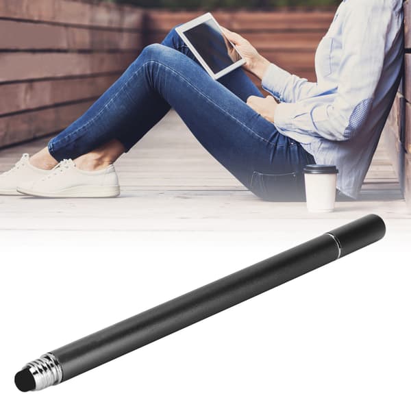 Højfølsom kapacitiv stylus, universel touchpen til telefon og tablet, sort