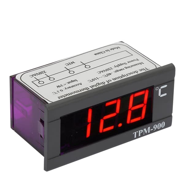 TPM-900 220V Digital Termostat LED-display med sond, temperaturregulator