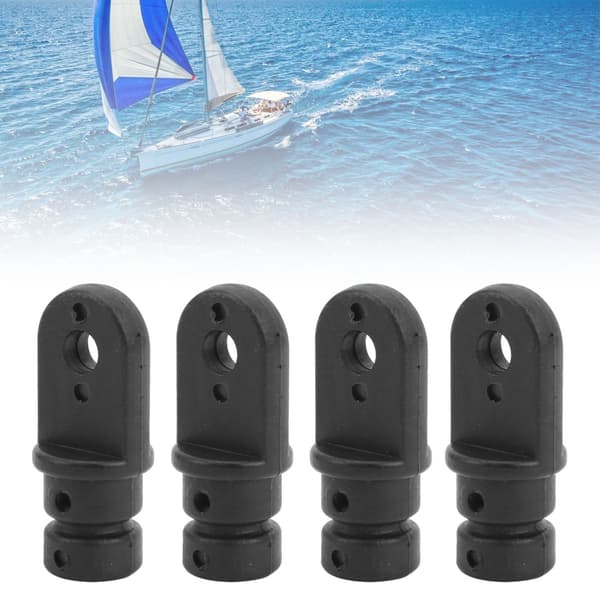 4-pak nylon Bimini kaleche endestykker 5/8 tommer sort marine bådudstyr
