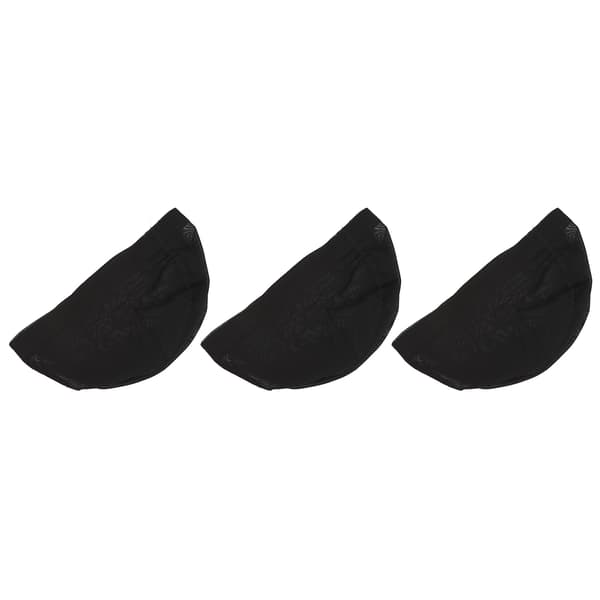 3 stk. parykhårnetkapper i nylon, åndbare, behagelige, elastiske, sorte mesh-parykhårnet