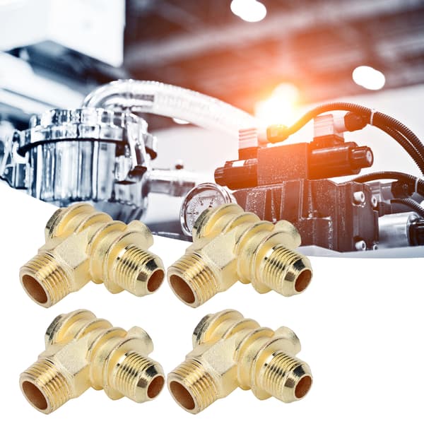 4 stk. kontraventil til luftkompressor i zinklegering 1/4\" hungevind pneumatisk fitting
