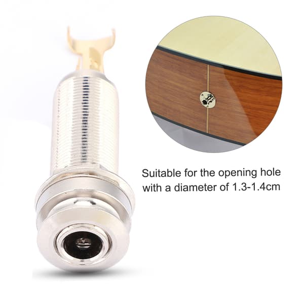 Sølv Guld Kobber Stereo Endpin Jack Output til Elektrisk Guitar Ukulele Pickup