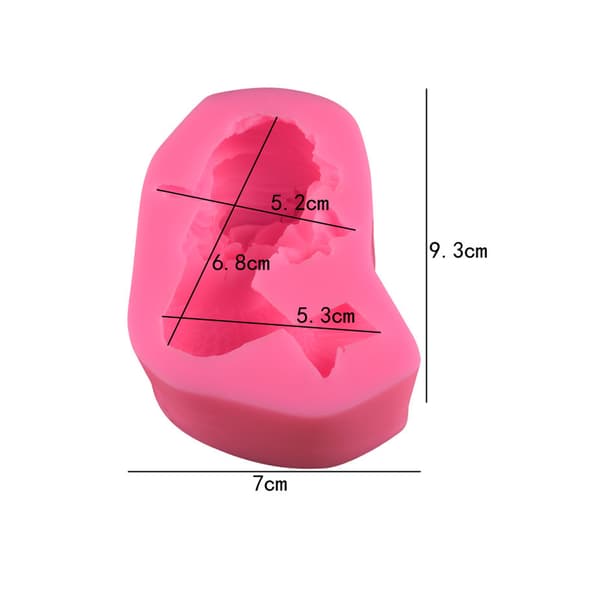 Havfrue Silikoneform Realistisk Havfrue Kageform Non-stick Bageform