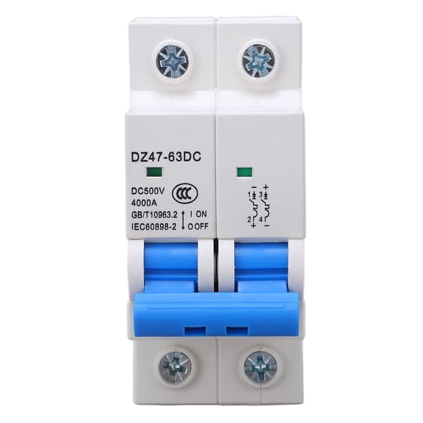 DC dvärgbrytare 2P 500V Solar PV luftbrytare 25A för nätpaneler