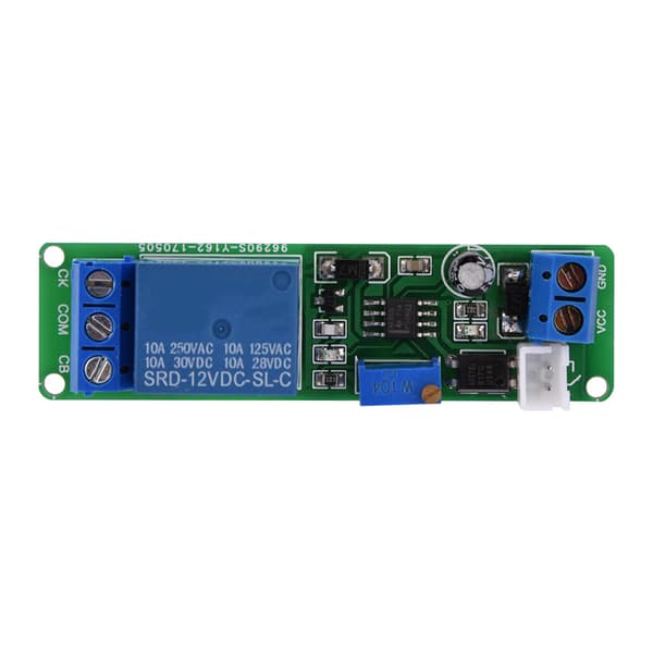 12V DC Justerbar Tidsfördröjningsreläbrytare Timermodul Av 1-10 Sek