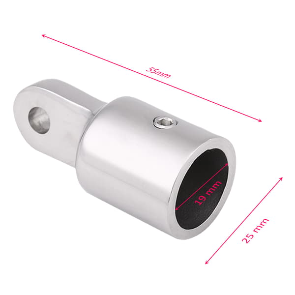 3/4 tommer 19 mm rustfrit stål øjeende til båd Bimini Top Cap Fitting Hardware