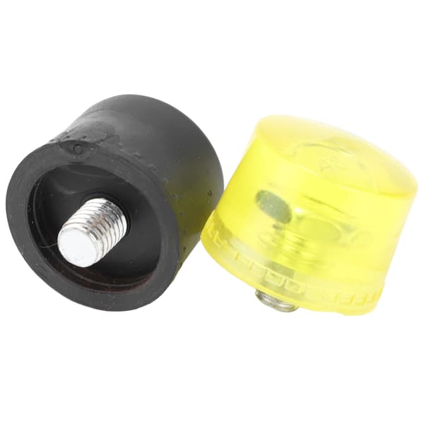 2-pak gummihammerhoveder, gule og sorte, 25 mm hammerreservedele