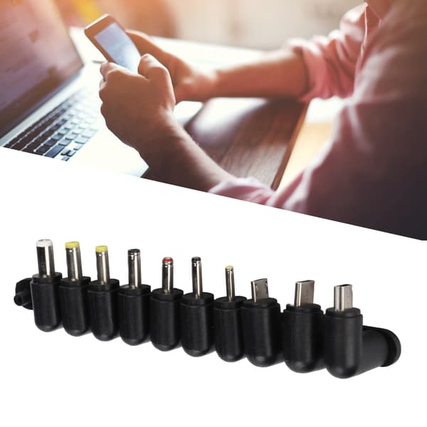 10-i-1 Retvinklet USB til DC Multi Opladerkabel til Smartphone Tablet, Strømadapterkabel