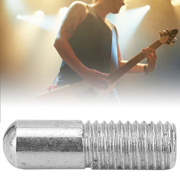 12 silverfärgade skruvar i stål för elgitarr, monteringsdetaljer för enkel pickup-panel