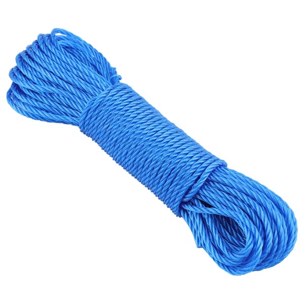 Utomhus Blå 20m Nylon Klädlina Rep för Trädgård Camping