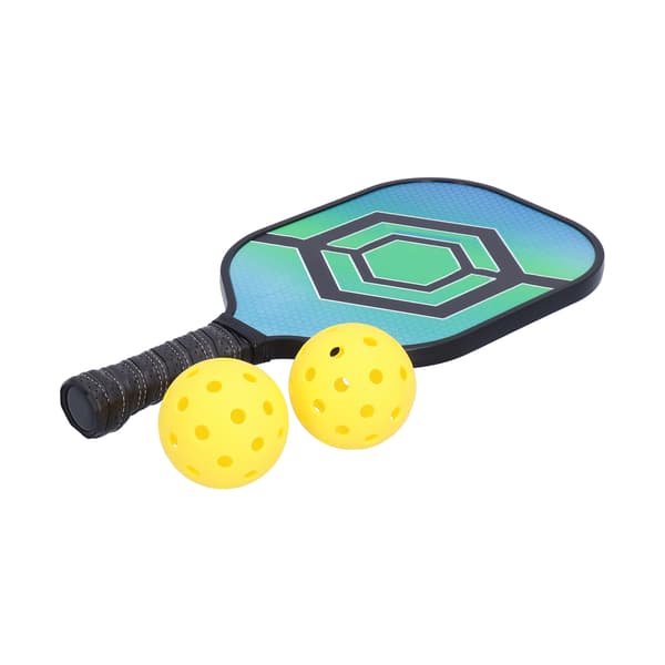 Kulfiber Pickleball Bat Sæt med 2 Bolde & Taske, Pro Bat til Indendørs/Udendørs Spil