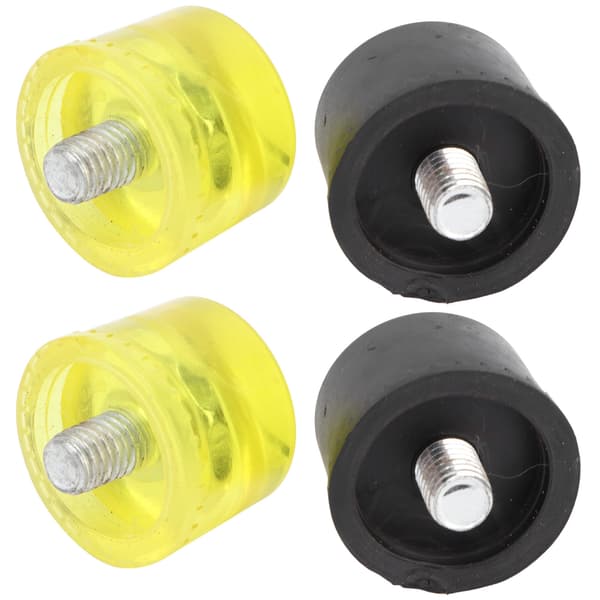 2-pak gummihammerhoveder, gule og sorte, 25 mm hammerreservedele