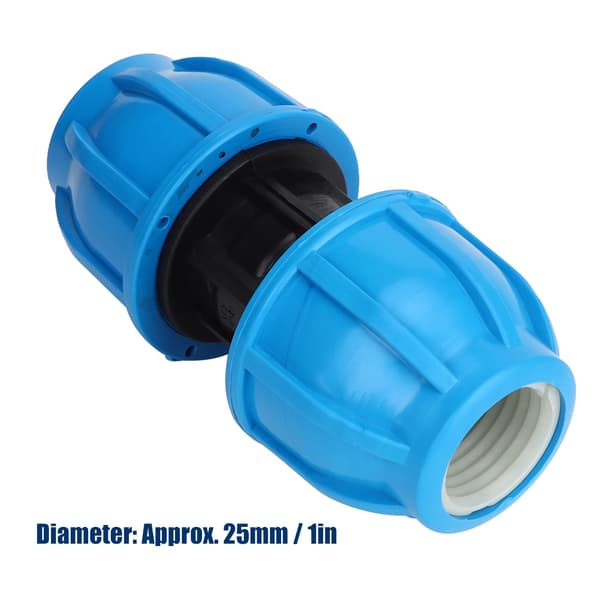 4 st PE-plast 25 mm rak vattenrörskoppling