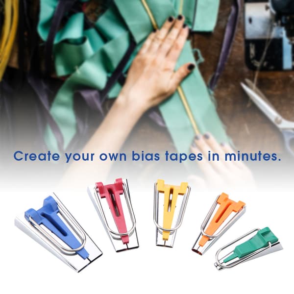 Tygbandsverktygssats Sömnad Quiltning Bias Binding Maker Set om 5