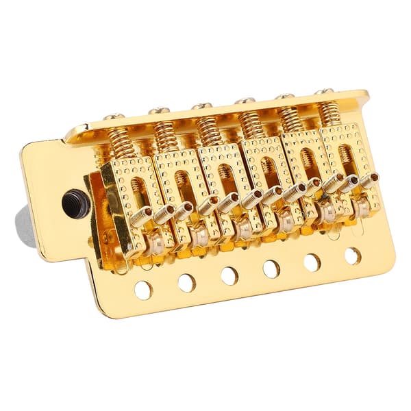 Guld Tremolo Stallsystem för ST Gitarr med Rullande Vibratoarm