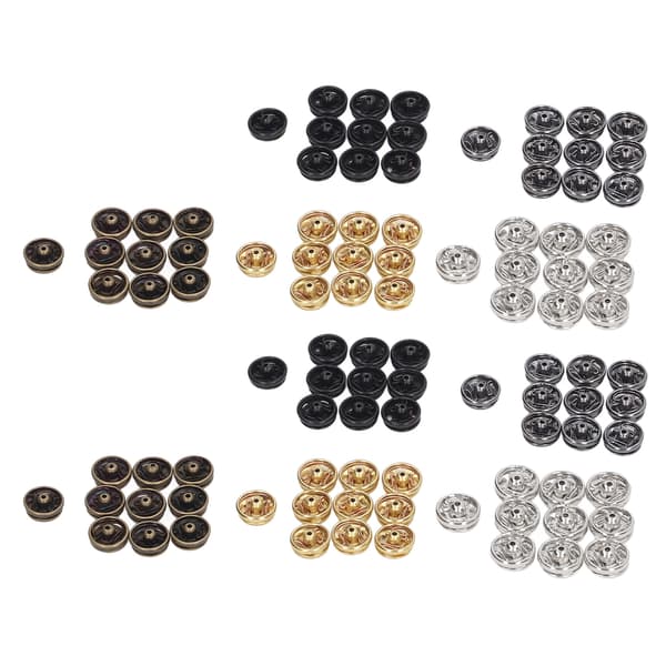 100 stk. 5 mm mini trykknapper, 5 farver, rustforebyggende, letvægts miniature trykknapper til dukker, til kvinder og mænd