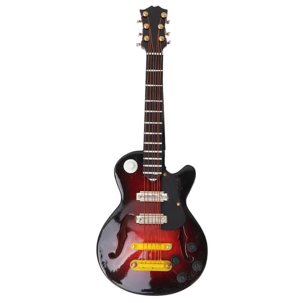 Miniatyr Tilia Hantverksgitarrform Elgitarr Instrumentmodell med Presentförpackning