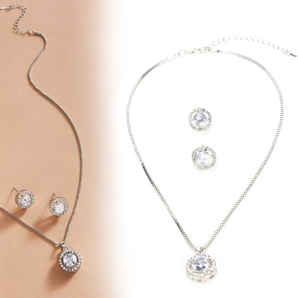 Glittrande Halsband Örhängen Set Elegant Damaccessoar Set Bröllopsfödelsedagspresent