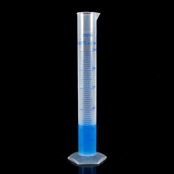 250 ml graderad mätcylinder i plast