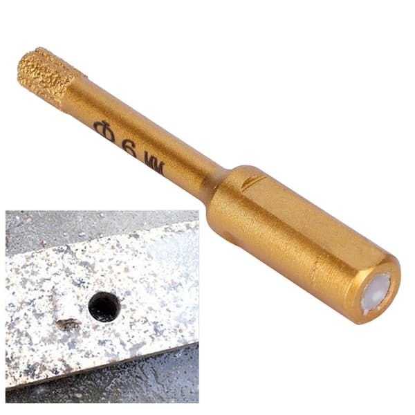 6 mm diamant hulsavsbor til glas, granit, porcelænsfliser, keramik, marmor og stenboring