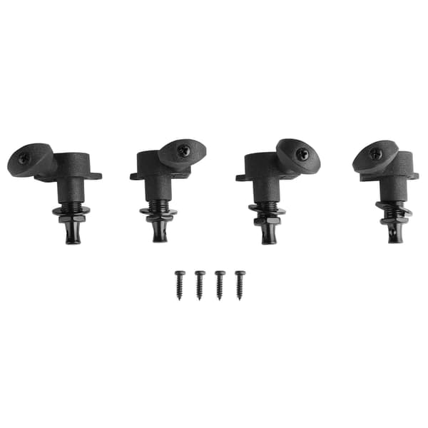 4 stk. metal ukulele stemmeskruer med skruer, forseglede stemmeknapper, mat sort til Uke