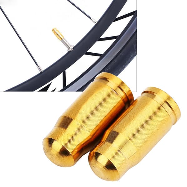 Titaniumlegering Cykelventilhætter Guld - 2 Stk/Lot